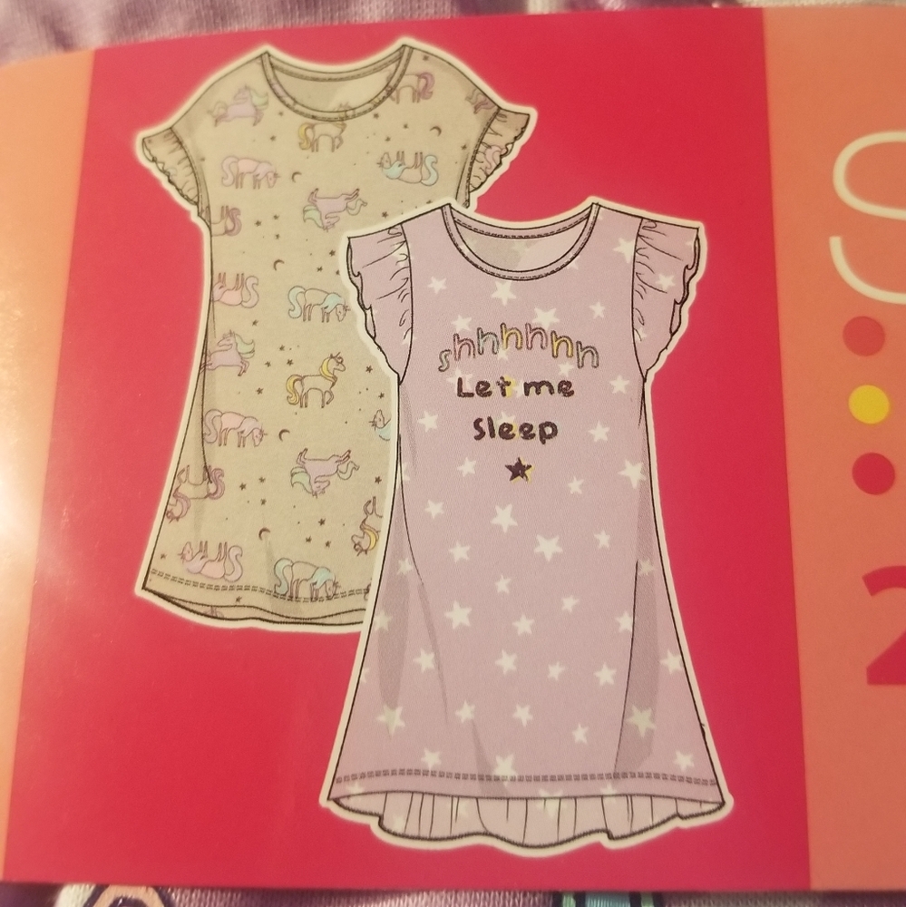 2 pack night gowns for girls